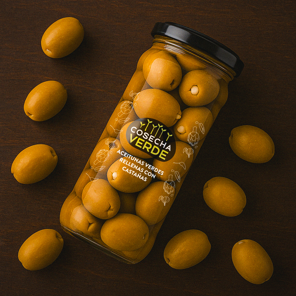 Aceituna Verde con Castaña Conserva 330 g