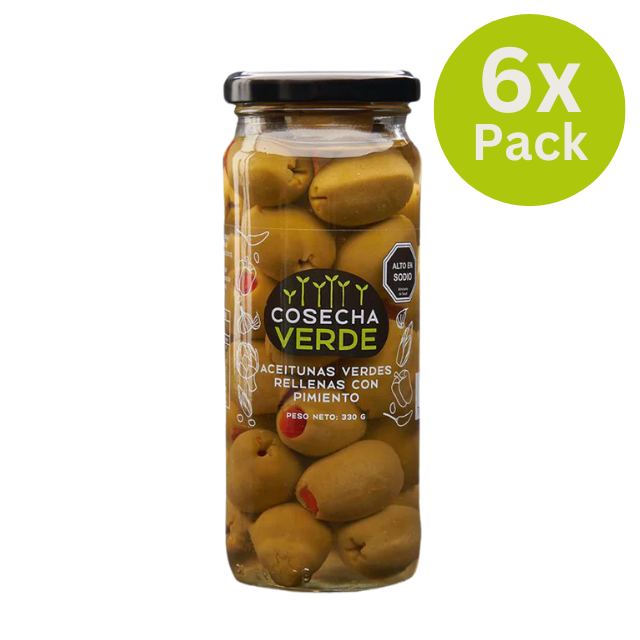 Aceituna Verde con Pimiento Conserva 330 g